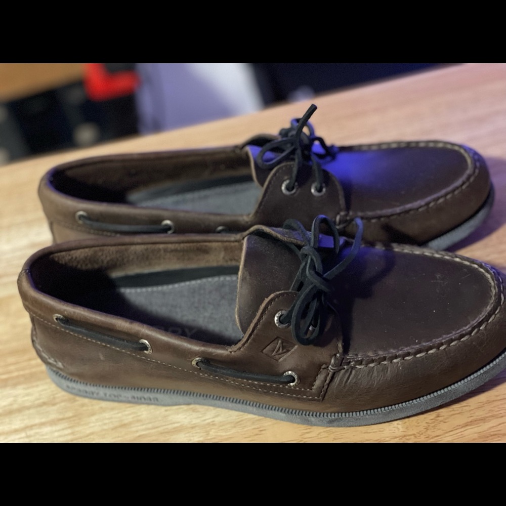 Sperrys size 10.5 dark grey never worn